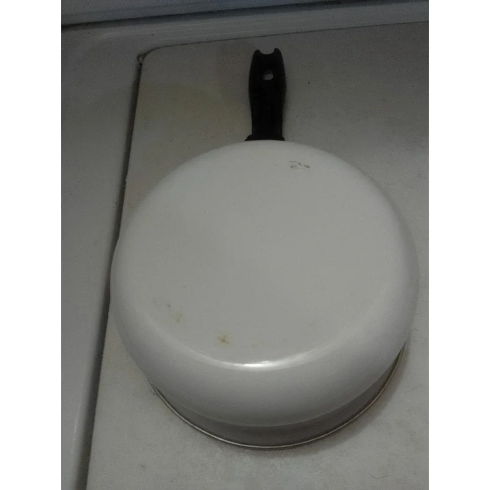 Vintage Sunflower Pattern Enamelware Cookware Saucepan 6